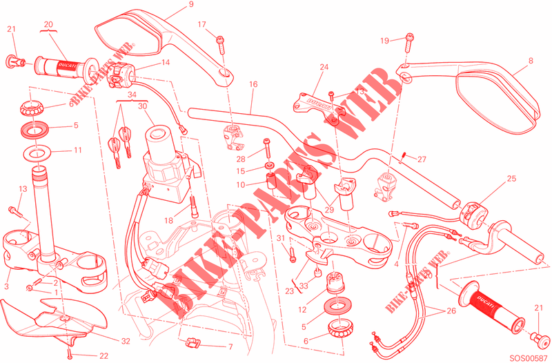 HANDLEBAR for Ducati Multistrada 1200 ABS 2014