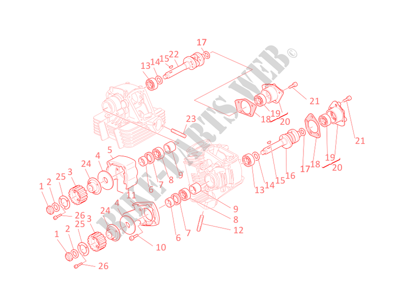 CYLINDER HEAD: TIMING SYSTEM for Ducati Monster 750 2001