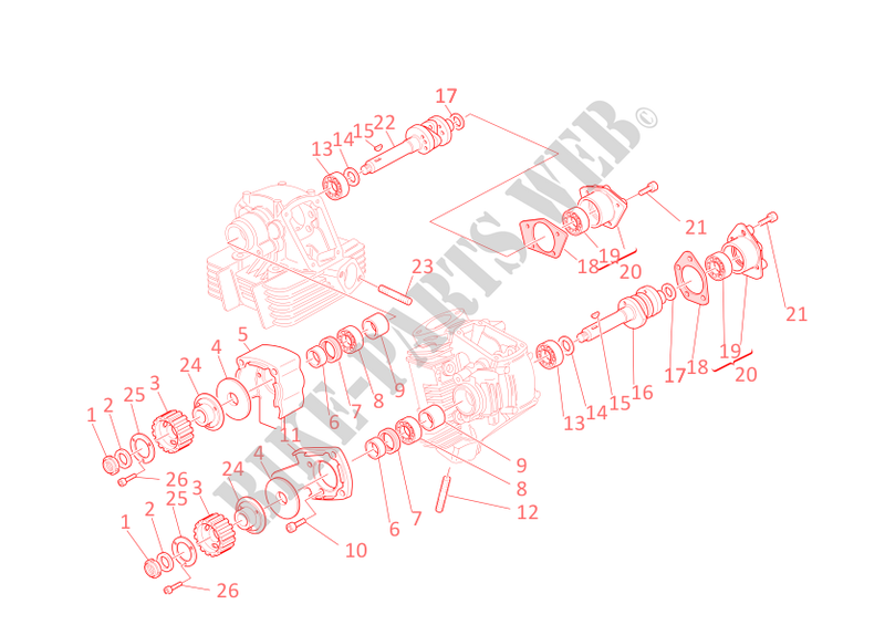 CYLINDER HEAD: TIMING SYSTEM for Ducati Monster 900 S i.e. 2001