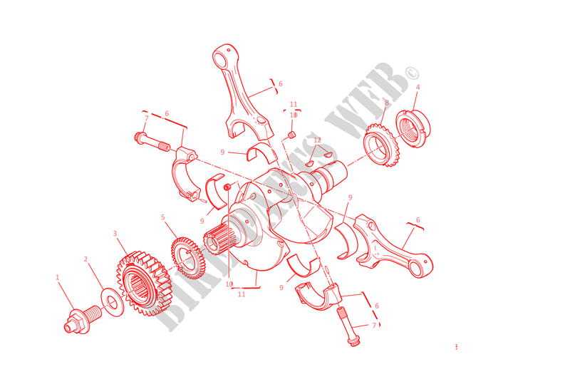 CONNECTING RODS for Ducati 899 Panigale 2015
