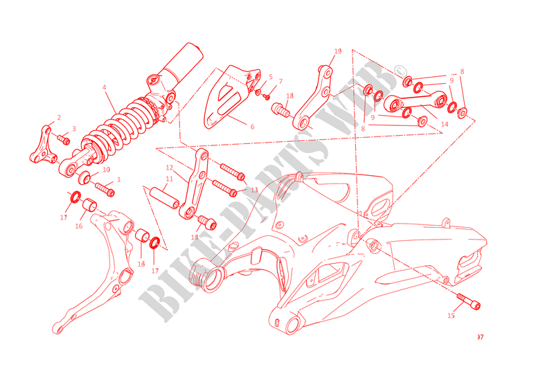 REAR SUSPENSION for Ducati 899 Panigale 2015