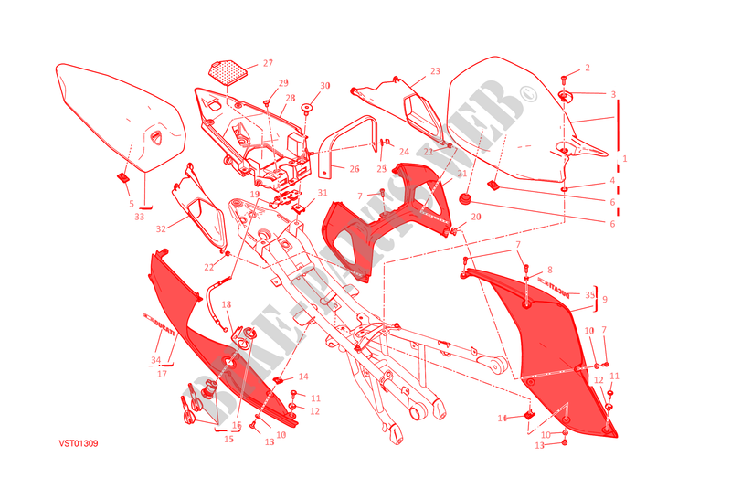SEAT for Ducati 899 Panigale 2015
