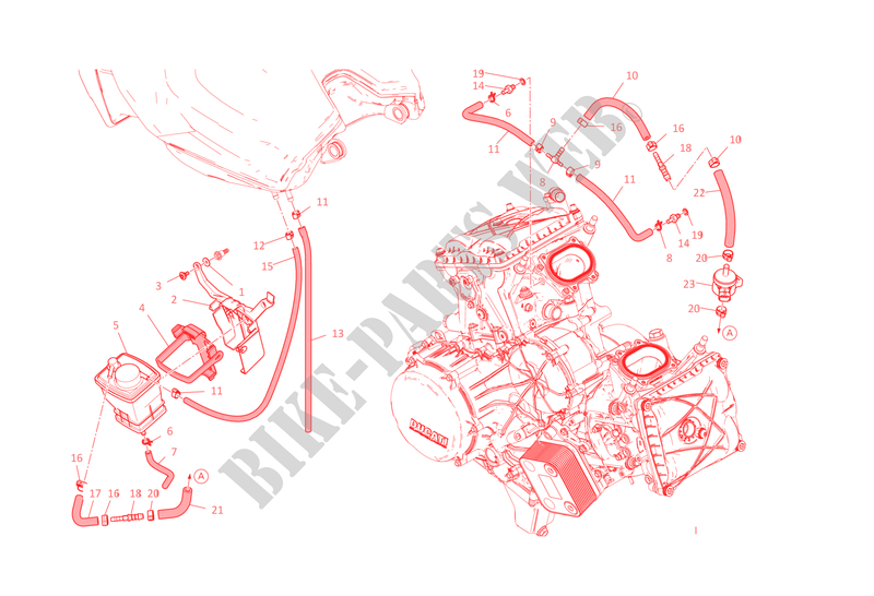 EVAPORATIVE EMISSION SYSTEM (EVAP) for Ducati 1299 Panigale 2015