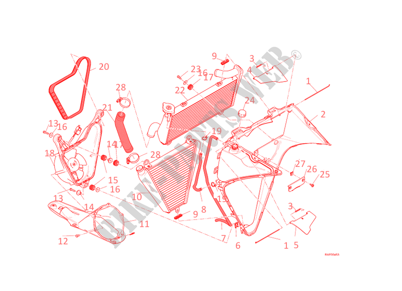 RADIATOR ASSY for Ducati 1199 Panigale 2014