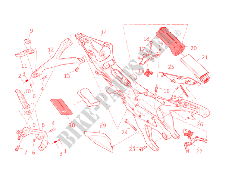 REAR SUBFRAME for Ducati 1199 Panigale 2014