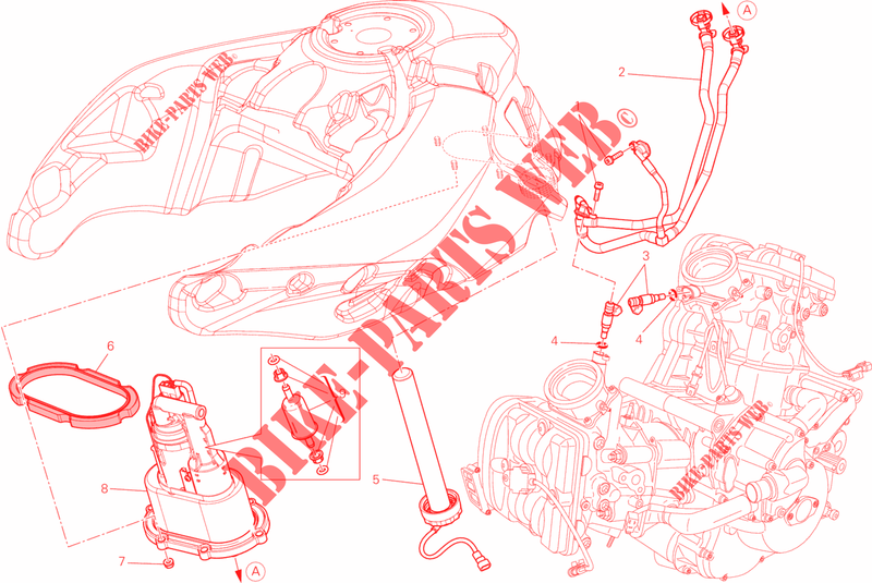 FUEL PUMP for Ducati Multistrada 1200 S Touring 2014