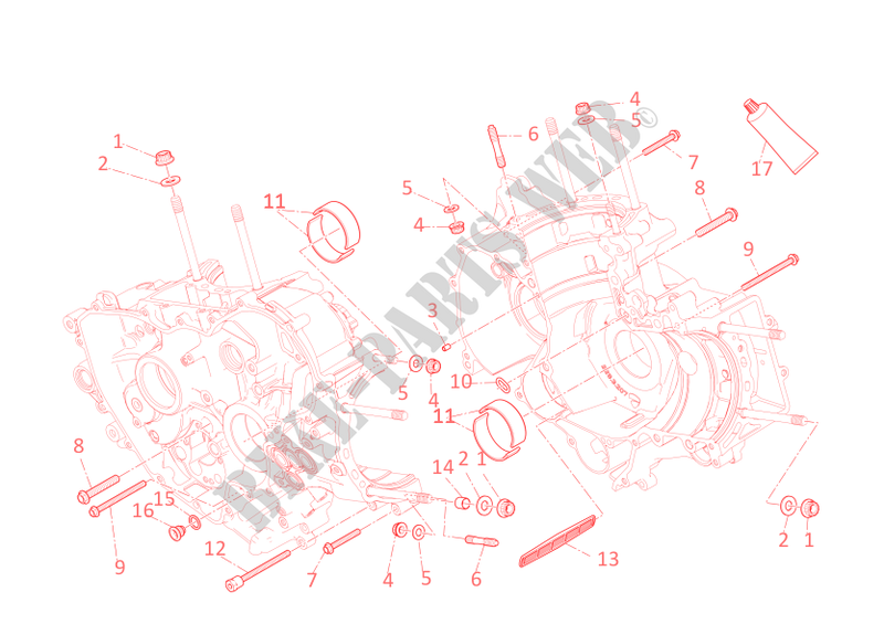 HALF CRANKCASES for Ducati 1199 Panigale S 2014