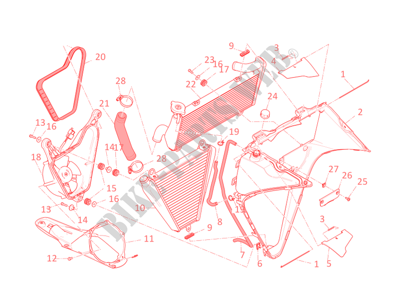 RADIATOR for Ducati 1199 Panigale S 2014