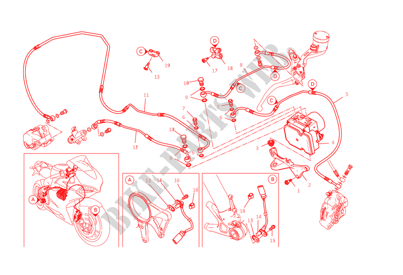ANTILOCK BRAKING SYSTEM (ABS) for Ducati 1199 Panigale R 2014