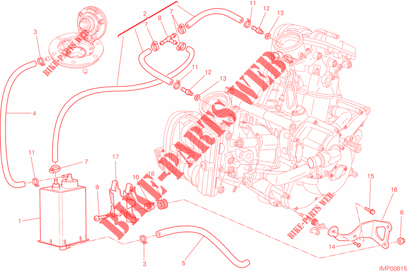 EVAPORATIVE EMISSION SYSTEM (EVAP) for Ducati Multistrada 1200 S Pikes Peak 2014