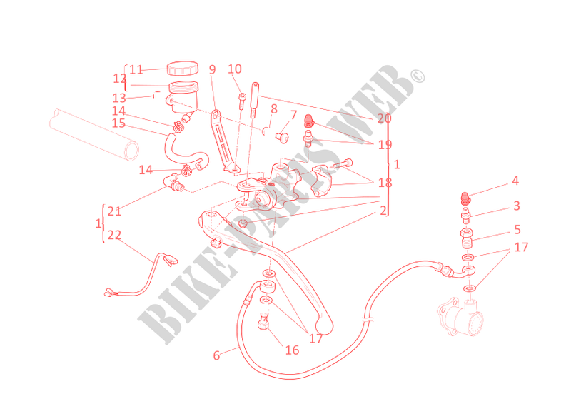 CLUTCH MASTER CYLINDER for Ducati 1198 2011