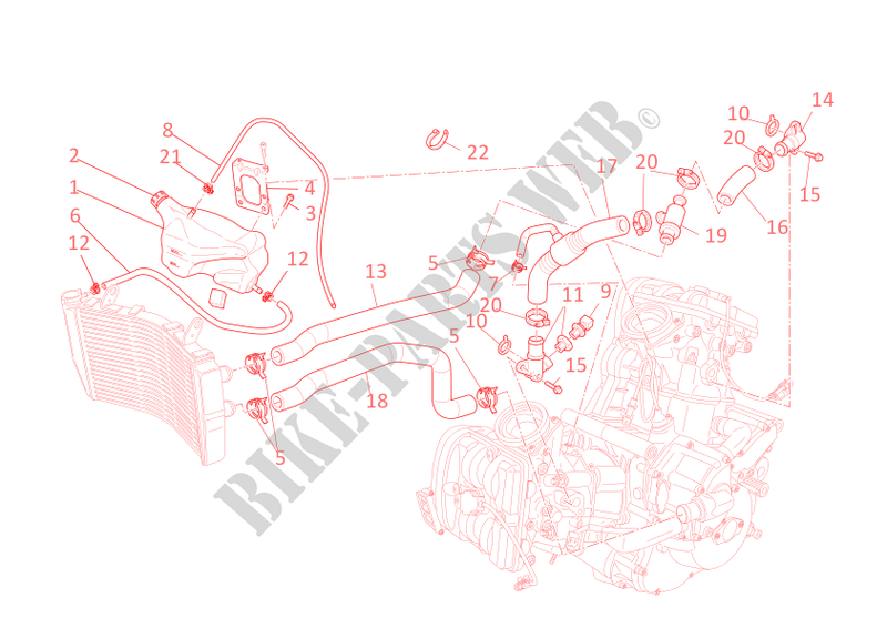 COOLING SYSTEM for Ducati 1198 2011