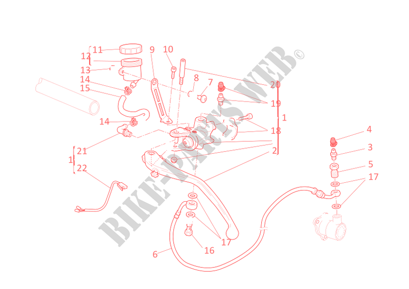 CLUTCH MASTER CYLINDER for Ducati 1198 SP 2011