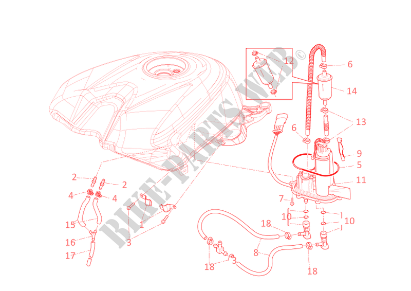 FUEL SYSTEM for Ducati 1198 SP 2011