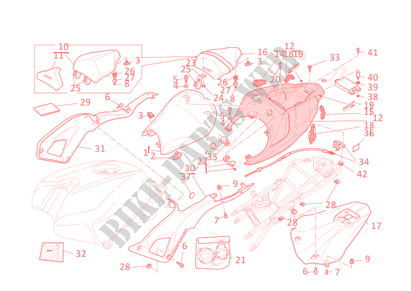 SEAT for Ducati 1198 SP 2011
