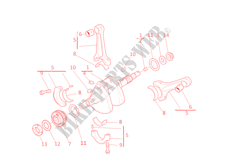 CONNECTING RODS for Ducati 848 2010