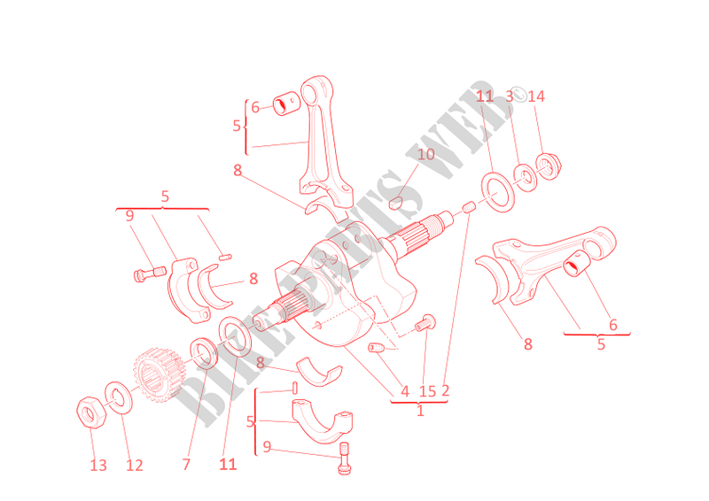 CONNECTING RODS for Ducati 1198 S 2010
