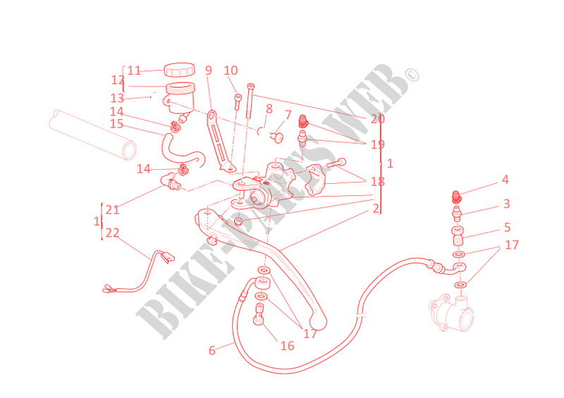 CLUTCH MASTER CYLINDER for Ducati 848 2009