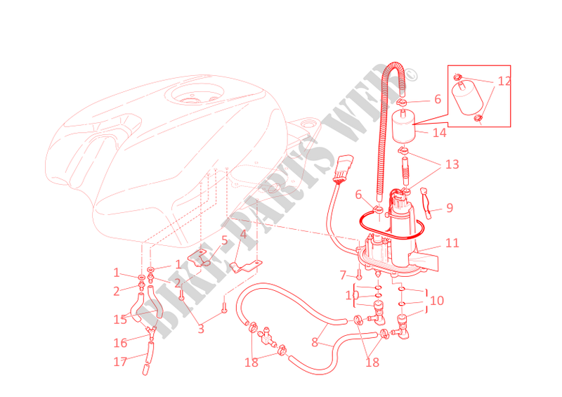 FUEL SYSTEM for Ducati 848 2009