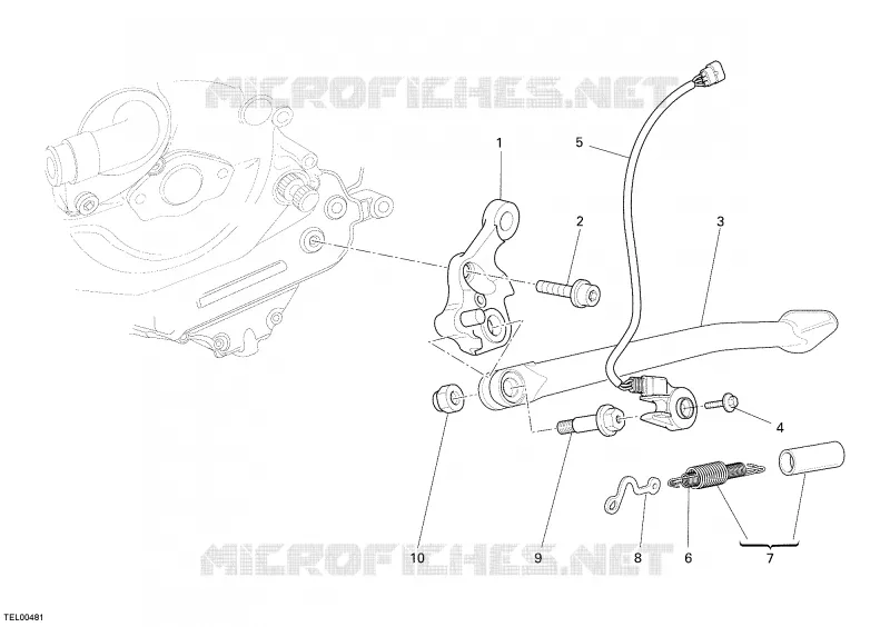 ブランデー pdf Side stand for Ducati 848 2009 - Ducati