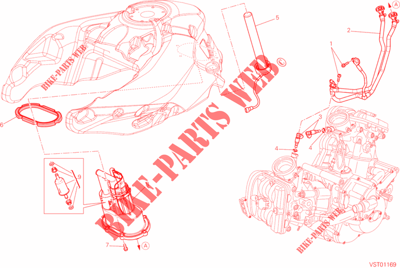 FUEL PUMP for Ducati Multistrada 1200 ABS 2013