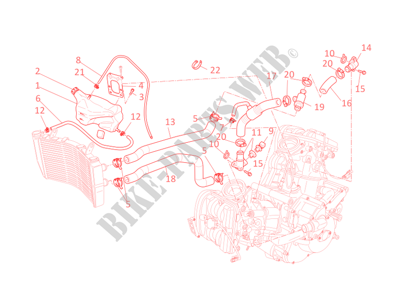 COOLING SYSTEM for Ducati 1198 2009