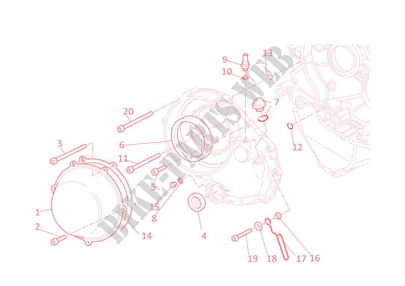 CLUTCH COVER for Ducati 1198 S 2009