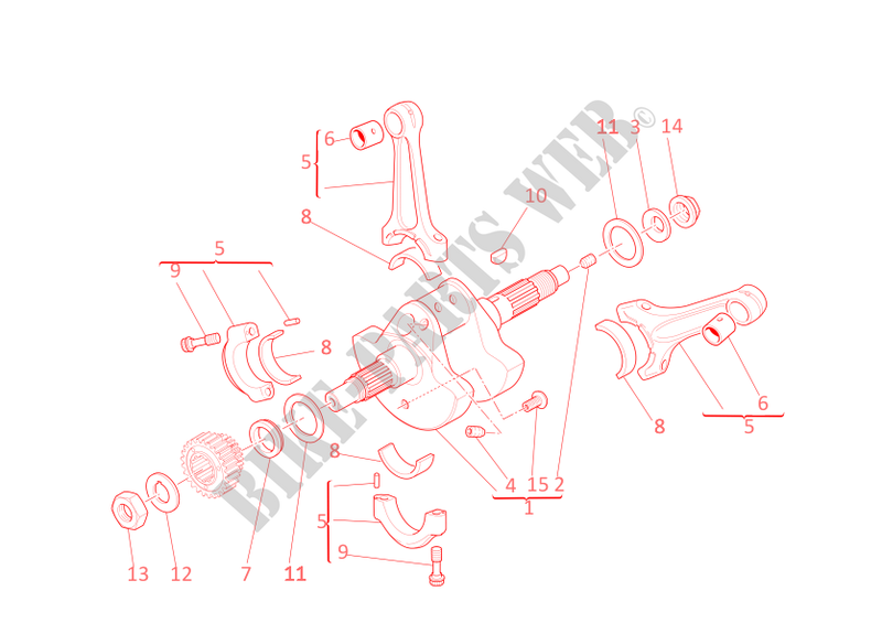 CONNECTING RODS for Ducati 1198 S 2009