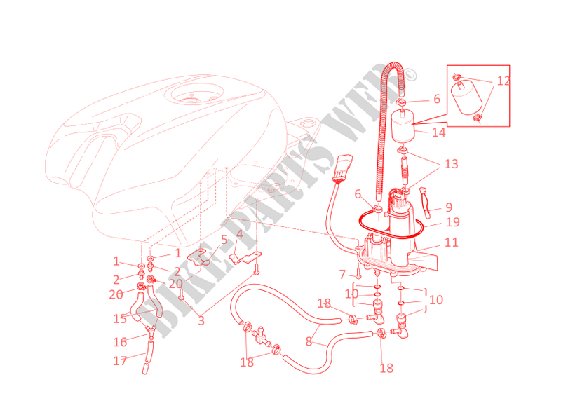 FUEL SYSTEM for Ducati 1198 S 2009