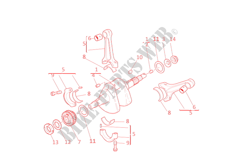 CONNECTING RODS for Ducati 848 2008