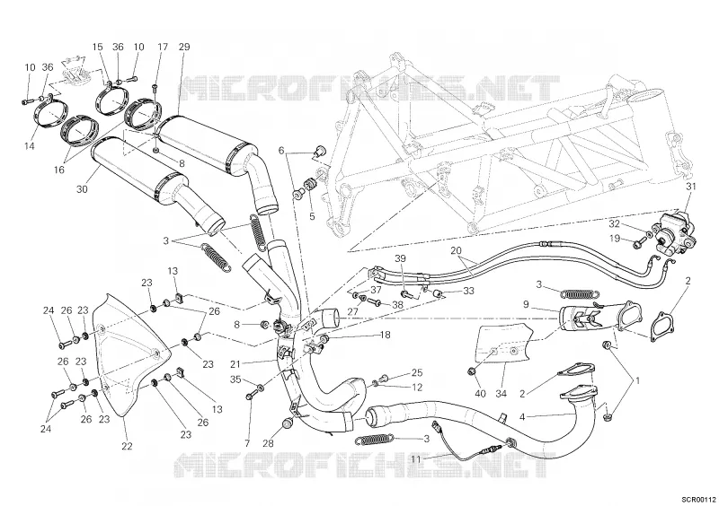Exhaust system for Ducati 848 2008 - Ducati