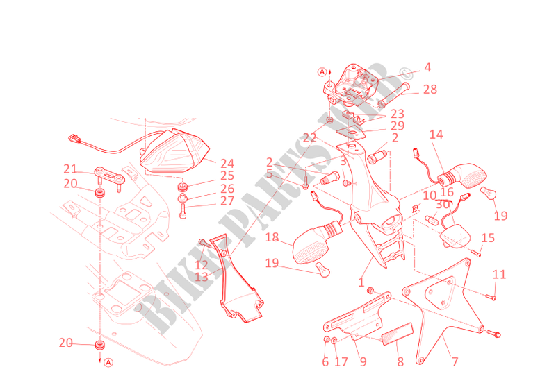 NUMBER PLATE HOLDER for Ducati 1098 2008