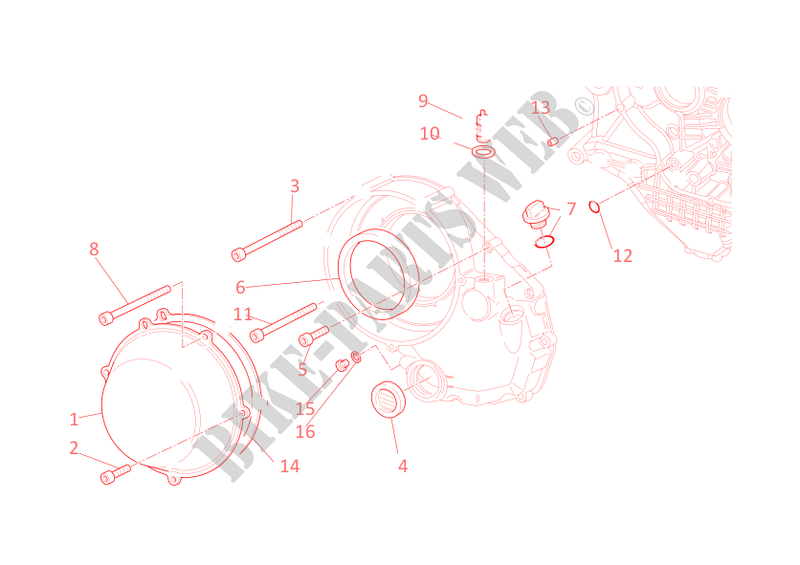 CLUTCH COVER for Ducati 1098 S 2008