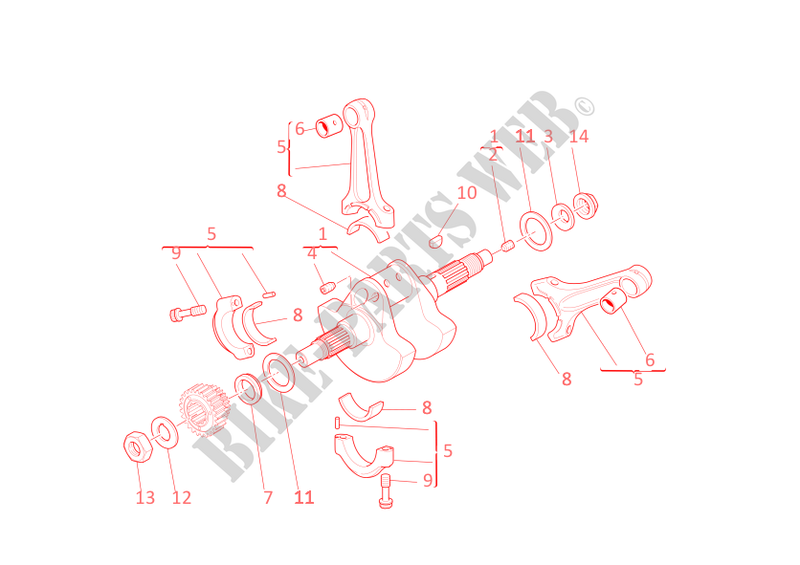 CONNECTING RODS for Ducati 1098 S 2008