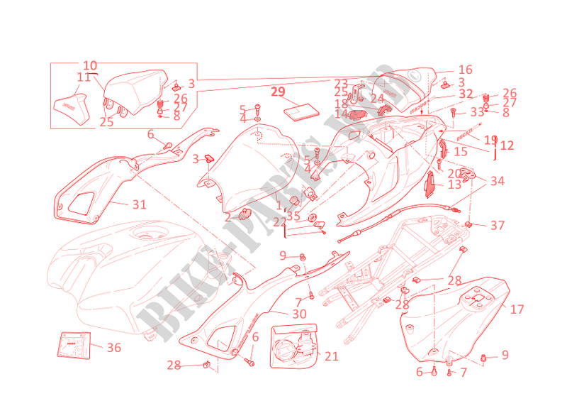 SEAT for Ducati 1098 S 2008