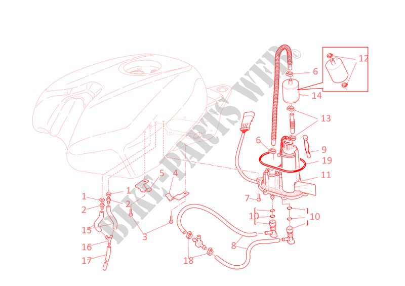 FUEL SYSTEM for Ducati 1098 2007