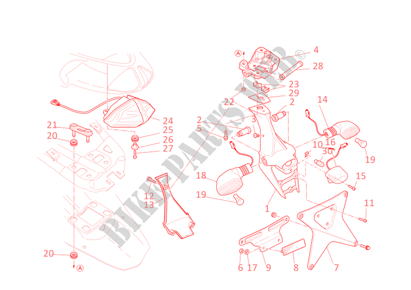NUMBER PLATE HOLDER for Ducati 1098 2007