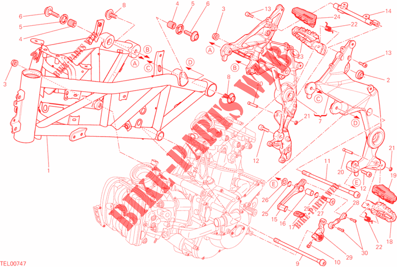 FRAME for Ducati Multistrada 1200 S Touring 2013