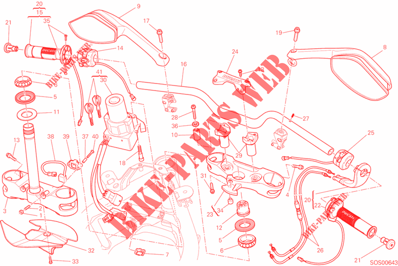 HANDLEBAR for Ducati Multistrada 1200 S Touring 2013