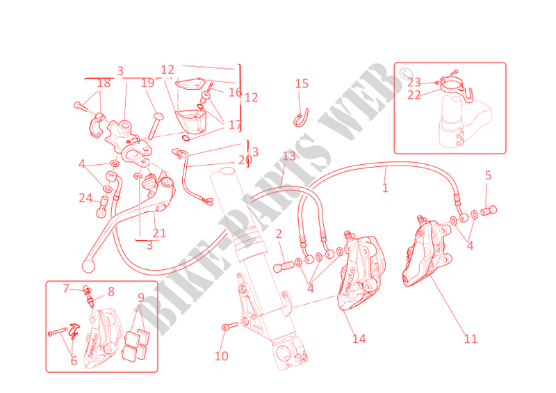 FRONT BRAKE SYSTEM for Ducati 749 S 2006