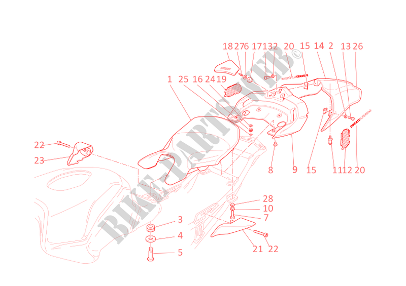 SEAT (monoposto) for Ducati 749 S 2006