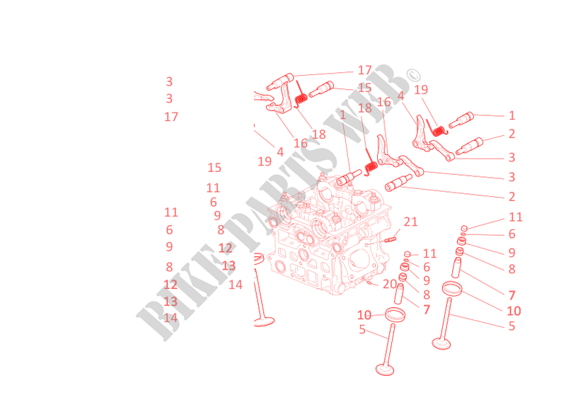 CYLINDER HEAD: TIMING SYSTEM for Ducati 999 S 2006