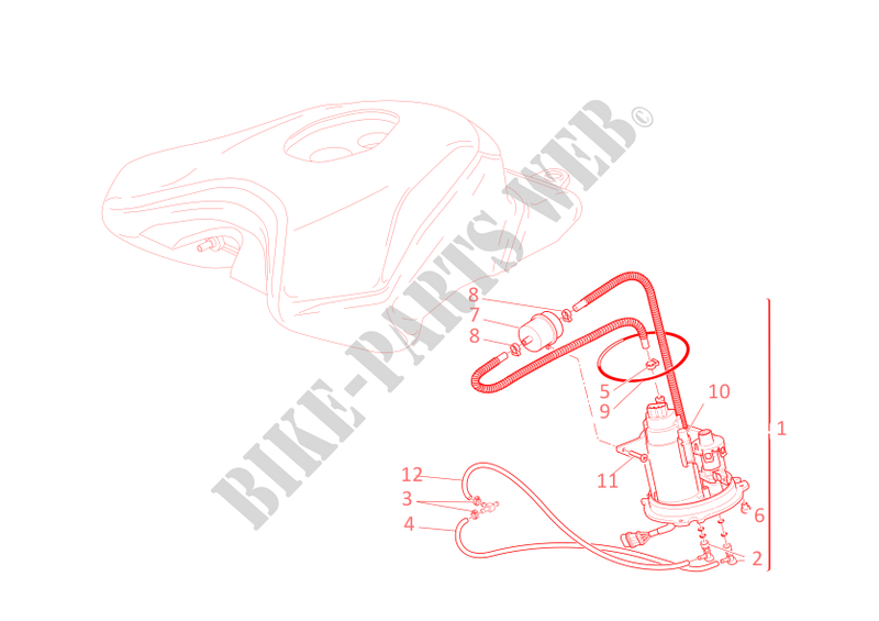 FUEL SYSTEM for Ducati 999 R 2006