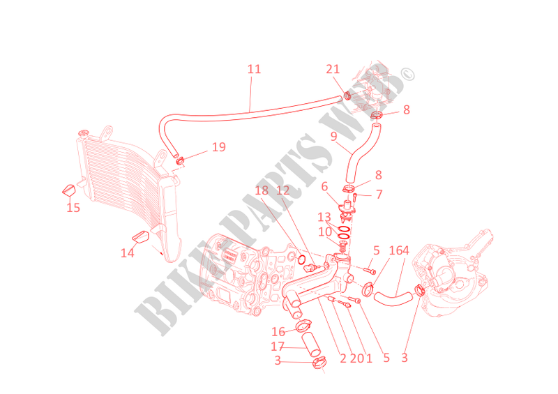 COOLING SYSTEM for Ducati 749 2005