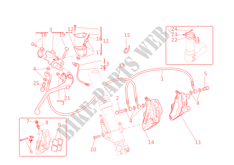 FRONT BRAKE SYSTEM for Ducati 749 S 2005