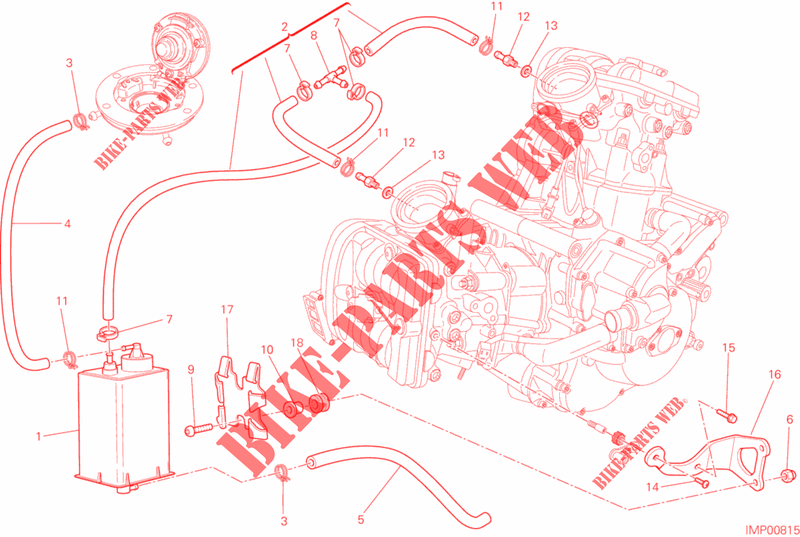 EVAPORATIVE EMISSION SYSTEM (EVAP) for Ducati Multistrada 1200 S Pikes Peak 2013