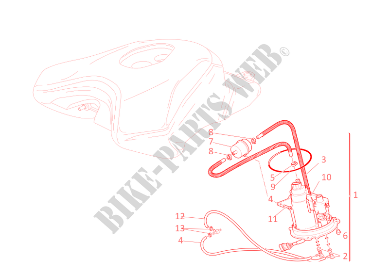 FUEL SYSTEM for Ducati 749 2004