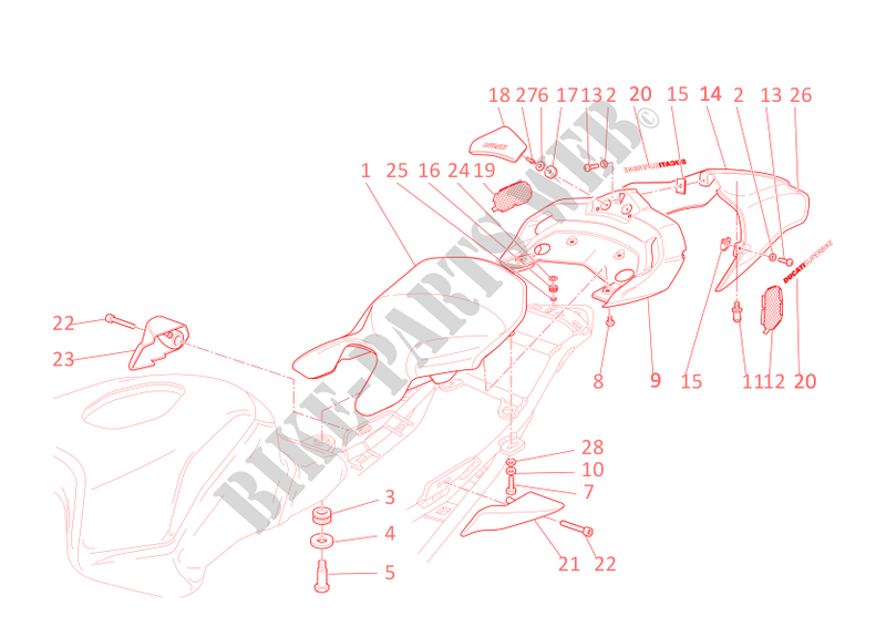SEAT (monoposto) for Ducati 749 2004