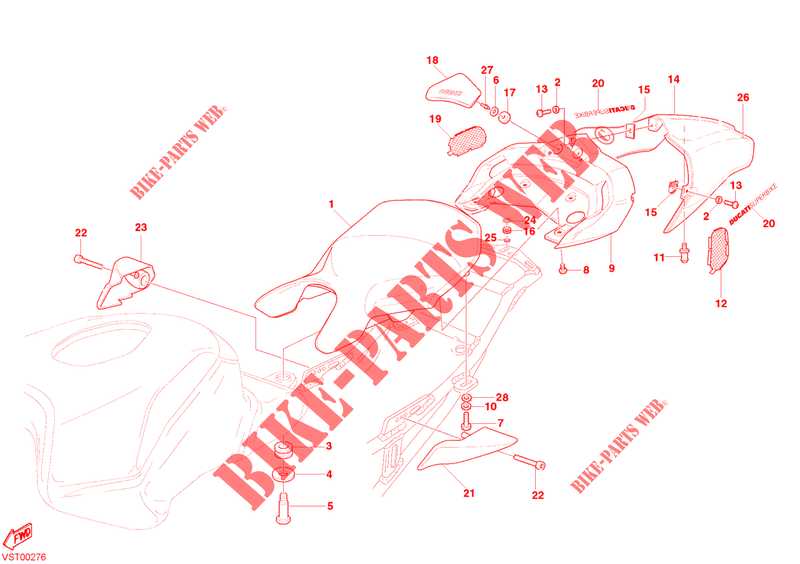 SEAT for Ducati 999 S 2004