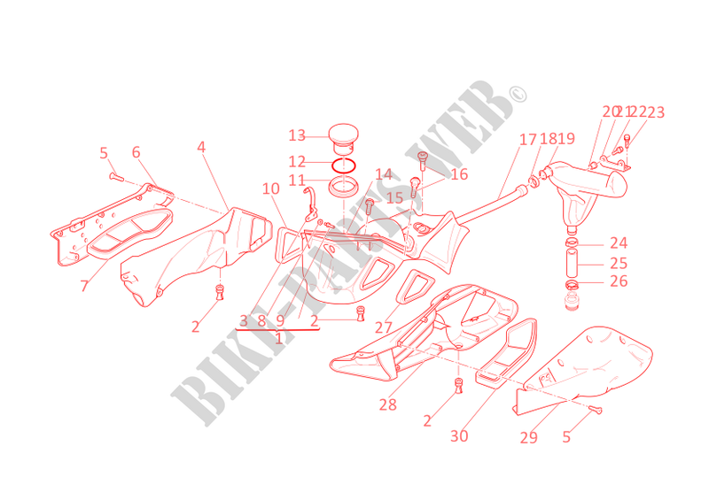 AIR INDUCTION & OIL BREATHER for Ducati 748 2002